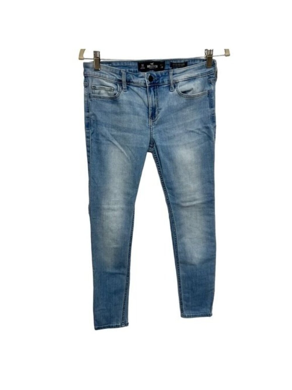 Hollister Low-Rise Super Skinny Light Wash Jeans, Size 5 Short